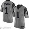 Radiant Mens Nike Carolina Panthers 1 Cam Newton Limited Gray Gridiron NFL Jersey