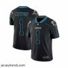 Enchanting Mens Nike Carolina Panthers 1 Cam Newton Limited Lights Out Black Rush NFL Jersey