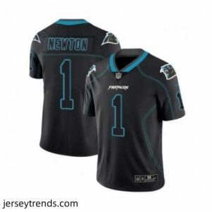 Enchanting Mens Nike Carolina Panthers 1 Cam Newton Limited Lights Out Black Rush NFL Jersey