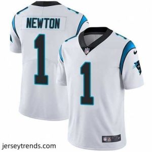 Enchanting Mens Nike Carolina Panthers 1 Cam Newton White Vapor Untouchable Limited Player NFL Jersey