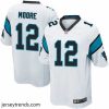 Brilliant Mens Nike Carolina Panthers 12 DJ Moore Game White NFL Jersey
