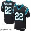 Brilliant Mens Nike Carolina Panthers 22 Christian McCaffrey Elite Black Team Color NFL Jersey