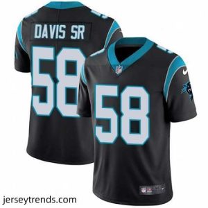 Striking Mens Nike Carolina Panthers 58 Thomas Davis Black Team Color Vapor Untouchable Limited Player NFL Jersey