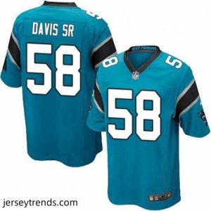 Radiant Mens Nike Carolina Panthers 58 Thomas Davis Game Blue Alternate NFL Jersey