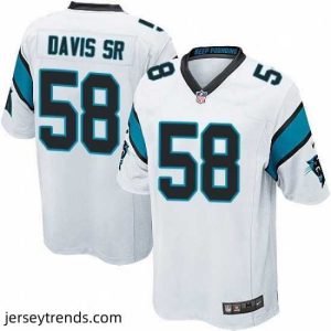 Radiant Mens Nike Carolina Panthers 58 Thomas Davis Game White NFL Jersey
