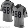 Radiant Mens Nike Carolina Panthers 58 Thomas Davis Limited Gray Gridiron NFL Jersey