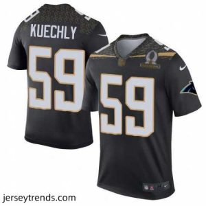Magnificent Mens Nike Carolina Panthers 59 Luke Kuechly Elite Black Team Irvin 2016 Pro Bowl NFL Jersey