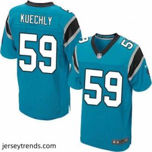 Suave Mens Nike Carolina Panthers 59 Luke Kuechly Elite Blue Alternate NFL Jersey