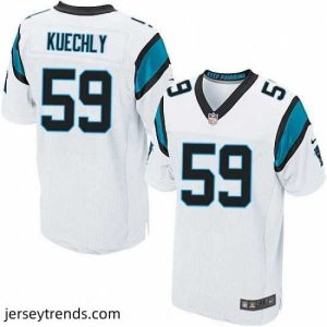 Magnificent Mens Nike Carolina Panthers 59 Luke Kuechly Elite White NFL Jersey
