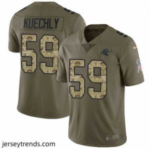 Enchanting Mens Nike Carolina Panthers 59 Luke Kuechly Limited OliveCamo 2017 Salute to Service NFL Jersey