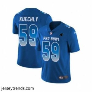 Captivating Mens Nike Carolina Panthers 59 Luke Kuechly Limited Royal Blue NFC 2019 Pro Bowl NFL Jersey