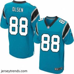 Magnificent Mens Nike Carolina Panthers 88 Greg Olsen Elite Blue Alternate NFL Jersey