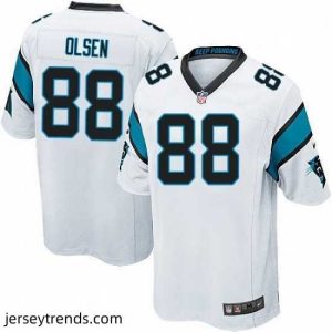 Radiant Mens Nike Carolina Panthers 88 Greg Olsen Game White NFL Jersey