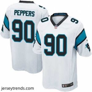 Magnificent Mens Nike Carolina Panthers 90 Julius Peppers Game White NFL Jersey
