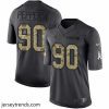 Brilliant Mens Nike Carolina Panthers 90 Julius Peppers Limited Black 2016 Salute to Service NFL Jersey