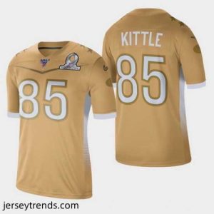 Brilliant Men's San Francisco 49ers #85 George Kittle 2020 NFC Pro Bowl Game Jersey
