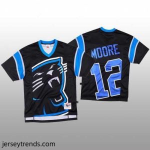 Brilliant NFL Carolina Panthers 12 DJ Moore Black Mitchell  26 Nell Big Face Fashion Limited NFL Jersey