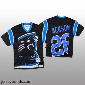Exquisite NFL Carolina Panthers 26 Donte Jackson Black Mitchell  26 Nell Big Face Fashion Limited NFL Jersey