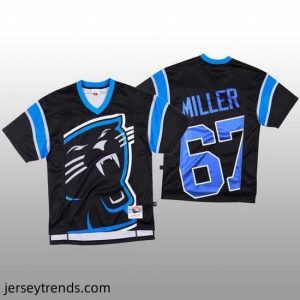 Exquisite NFL Carolina Panthers 67 John Miller Black Mitchell  26 Nell Big Face Fashion Limited NFL Jersey