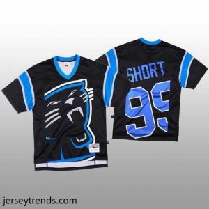 Striking NFL Carolina Panthers 99 Kawann Short Black Mitchell  26 Nell Big Face Fashion Limited NFL Jersey
