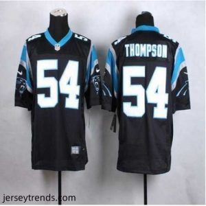 Radiant New Carolina Panthers #54 Shaq Thompson Black Team Color Stitched NFL Elite jersey
