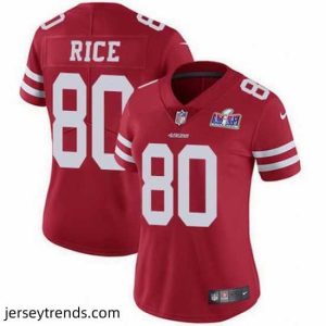 Magnificent Nike 49ers 80 Jerry Rice Red Team Color Stitched NFL Vapor Untouchable Limited 2024 Super Bowl LVIII Jersey