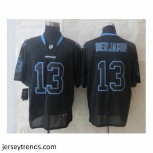 Striking Nike Carolina Panthers 13 Kelvin Benjamin Black Elite Lights Out NFL Jersey