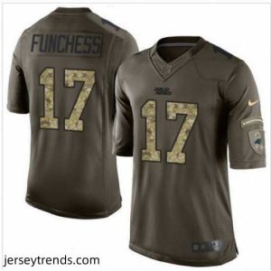 Enchanting Nike Carolina Panthers #17 Devin Funchess Green 27s Stitched NFL Limited Salute to Service Jersey