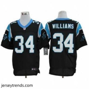 Brilliant Nike Carolina Panthers 34 DeAngelo Williams Black Elite NFL Jersey
