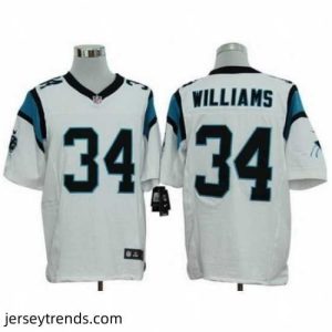Radiant Nike Carolina Panthers 34 DeAngelo Williams White Elite NFL Jersey