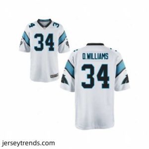 Captivating Nike Carolina Panthers 34 DeAngelo Williams White Game NFL Jersey