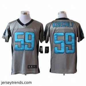 Enchanting Nike Carolina Panthers 59 Kuechly Grey Elite Shadow NFL Jersey