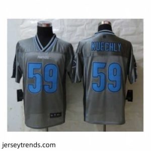 Striking Nike Carolina Panthers 59 Kuechly Grey Elite Vapor NFL Jerseys