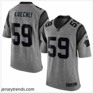 Brilliant Nike Carolina Panthers #59 Luke Kuechly Gray 27s Stitched NFL Limited Gridiron Gray Jersey