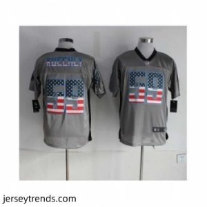Enchanting Nike Carolina Panthers 59 Luke Kuechly grey Elite USA Flag Fashion NFL Jersey
