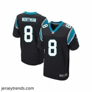 Suave Nike Carolina Panthers 8 Brad Nortman Black Elite NFL Jersey