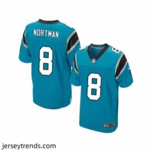 Exquisite Nike Carolina Panthers 8 Brad Nortman Blue Elite NFL Jersey