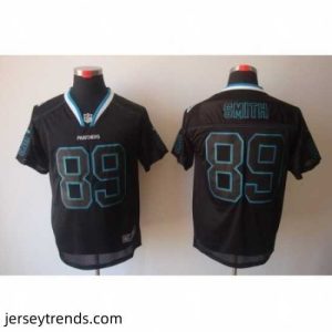 Brilliant Nike Carolina Panthers 89 Steve Smith Black Elite Lights Out NFL Jersey