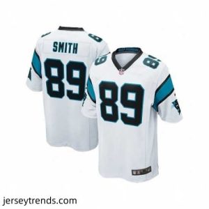 Radiant Nike Carolina Panthers 89 Steve Smith Game White NFL Jersey