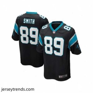 Captivating Nike Carolina Panthers 89 Steve Smith Game black NFL Jersey