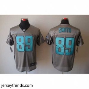 Exquisite Nike Carolina Panthers 89 Steve Smith Grey Elite Shadow NFL Jersey