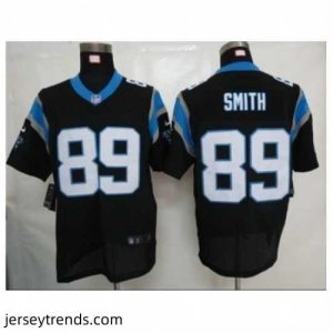Suave Nike Carolina Panthers 89 Steve Smith black Elite NFL Jersey