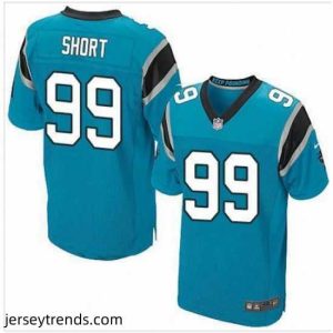Exquisite Nike Carolina Panthers #99 Kawann Short Blue Alternate Mens Stitched NFL Elite Jersey
