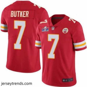 Suave Nike Chiefs 7 Harrison Butker Red Team Color Bound Stitched NFL Vapor Untouchable Limited 2024 Super Bowl LVIII Jersey