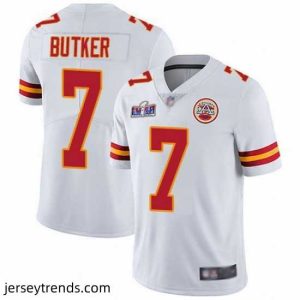 Suave Nike Chiefs 7 Harrison Butker White Bound Stitched NFL Vapor Untouchable Limited 2024 Super Bowl LVIII Jersey