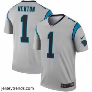 Enchanting Nike Panthers 1 Cam Newton Silver Inverted Legend Jersey