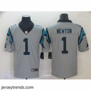 Exquisite Nike Panthers 1 Cam Newton Silver Inverted Legend Limited Jersey