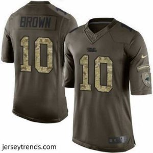 Suave Nike Panthers #10 Corey Brown Green Mens Stitched NFL Limited Salute to Service Jersey