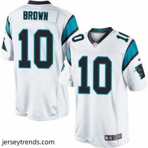 Brilliant Nike Panthers #10 Corey Brown White Mens Stitched NFL Elite Jersey