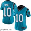 Captivating Nike Panthers #10 Curtis Samuel Blue Alternate Womens Stitched NFL Vapor Untouchable Limited Jersey